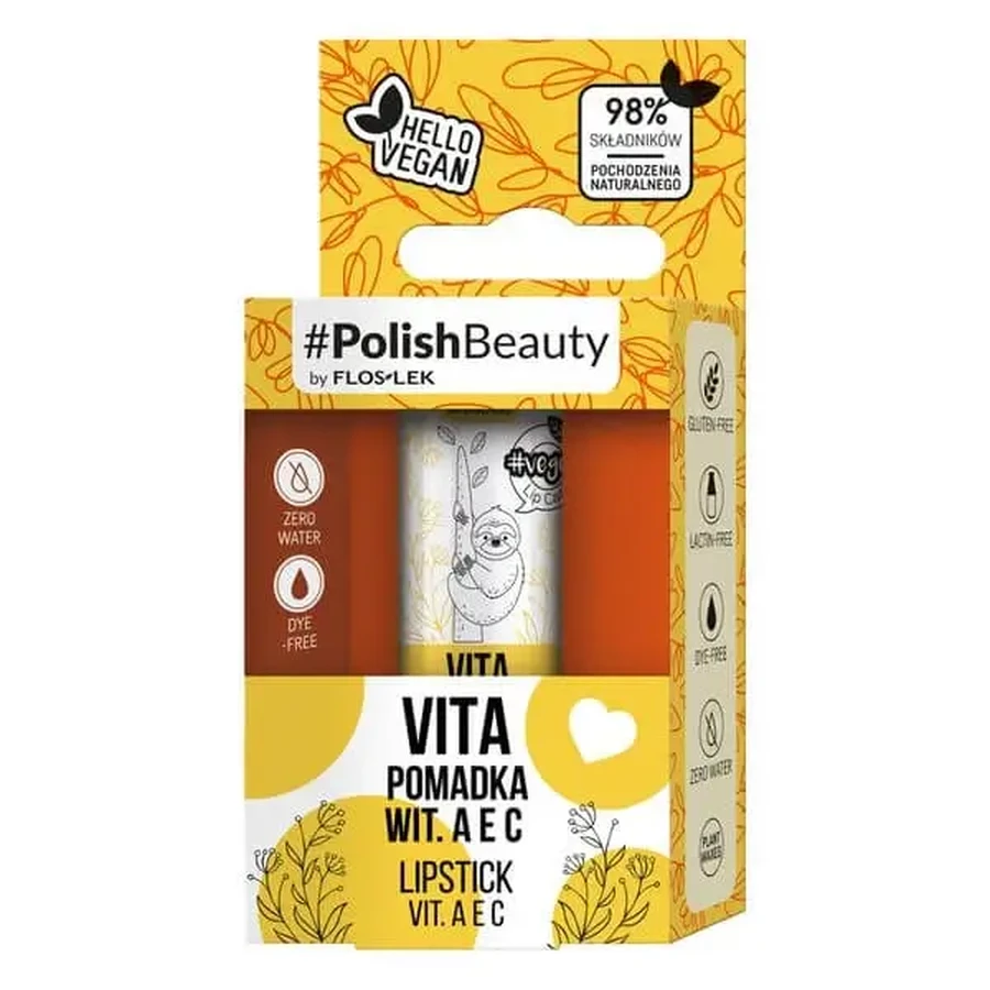Flos-Lek Vege Lip Care Vita, бальзам для губ с витаминами A, E, C, 1 шт.: цены и характеристики