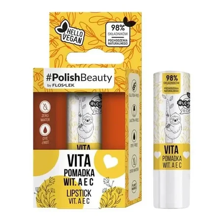 Flos-Lek Vege Lip Care Vita, бальзам для губ с витаминами A, E, C, 1 шт.: цены и характеристики