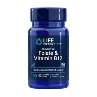 Life Extension BioActive Folate &amp; Vitamin B12, капсулы, 90 шт.