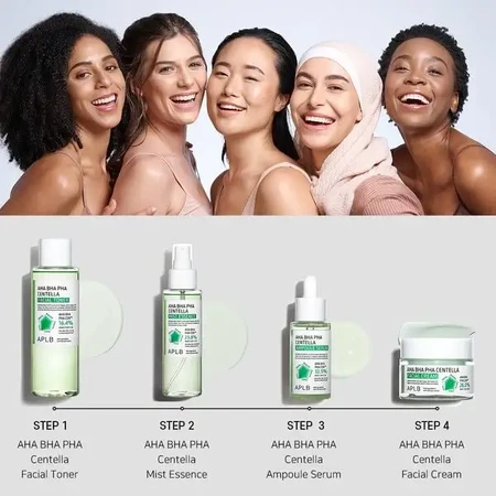 APLB AHA BHA PHA Centella Facial Toner, очищающий тоник для лица с кислотами и центеллой, 160 мл: цены и характеристики