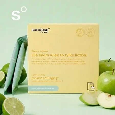 Sundose Everyday For Skin Anti-Aging, пакетики с порошком, вкус яблоко-лайм, 15 шт.: цены и характеристики