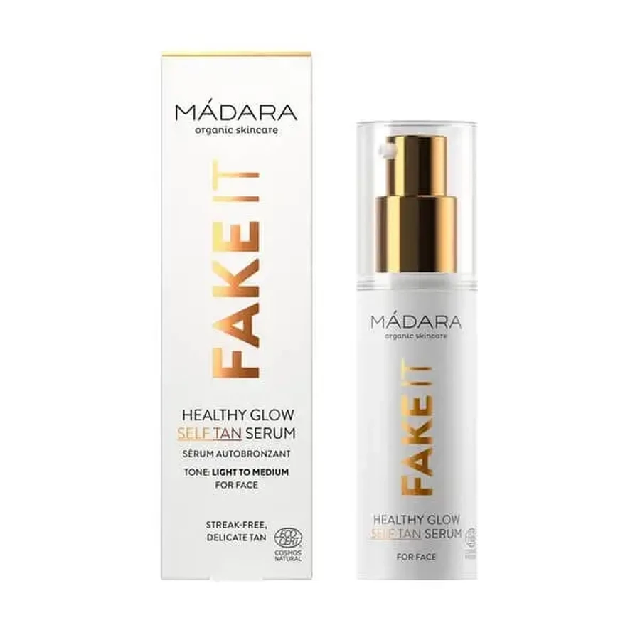 Madara Fake It Healthy Glow Self Tan Serum, автозагарная сыворотка для лица, 30 мл: цены и характеристики
