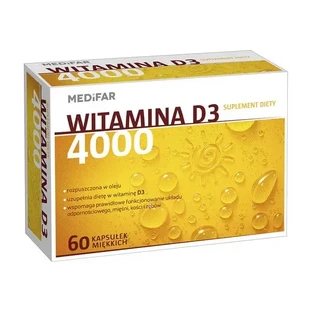 MEDiFAR Вітамін D3 4000, м’які капсули, 60 шт.