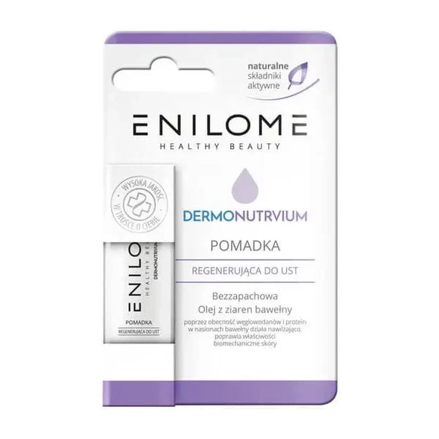 Enilome Healthy Beauty Dermonutrivum, регенеруюча помада для губ, 4,5 г: ціни та характеристики