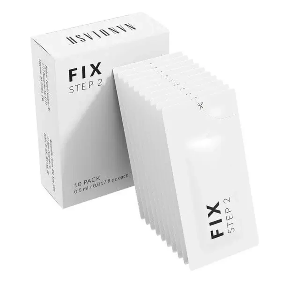Nanolash Fix – Крок 2, нейтралізатор для ліфтингу та ламінування вій, 0,5 мл × 10 шт.: ціни та характеристики