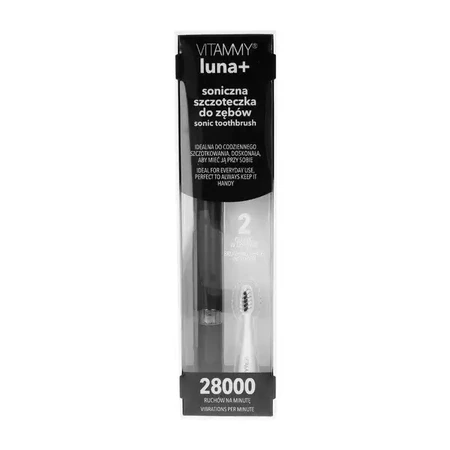 Vitammy Luna+, компактная звуковая зубная щетка, черная, 1 шт.: цены и характеристики