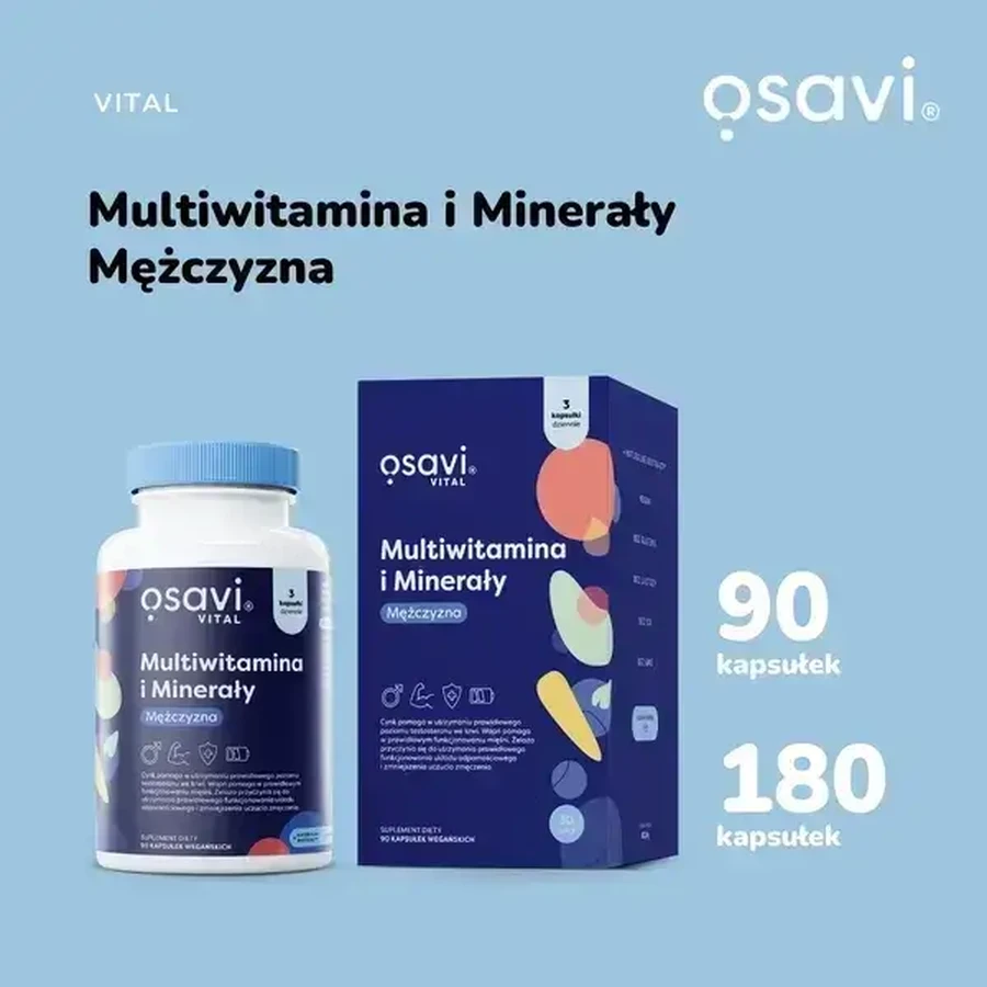 Osavi «Мультивитамины и минералы для мужчин», твердые капсулы, 90 шт.: цены и характеристики
