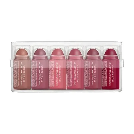 Golden Rose Mini Velvet Matte, набір міні-матових помад для губ, 6 × 0,5 г: ціни та характеристики