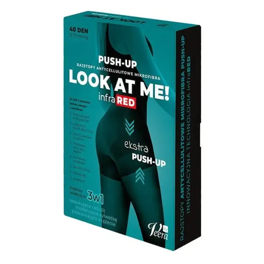 Look At Me! от Veera, антицеллюлитные колготки Push-Up с микрофиброй, черного цвета, размер L: цены и характеристики