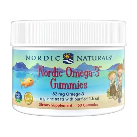 Nordic Omega-3 Gummies, 82 мг Tangerine Treats, жевательные конфеты, 60 шт.: цены и характеристики