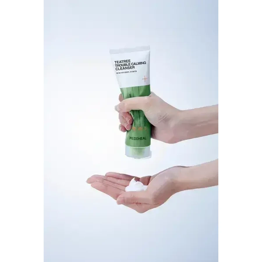 Mediheal Teatree Trouble Calming Cleanser, зволожуючий та заспокійливий гель-пінка для вмивання обличчя з олією чайного дерева, 120 мл: ціни та характеристики