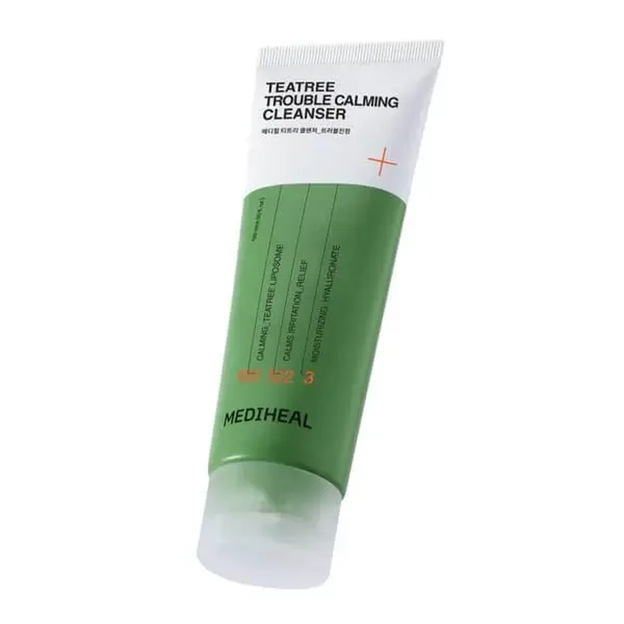 Mediheal Teatree Trouble Calming Cleanser, зволожуючий та заспокійливий гель-пінка для вмивання обличчя з олією чайного дерева, 120 мл: ціни та характеристики