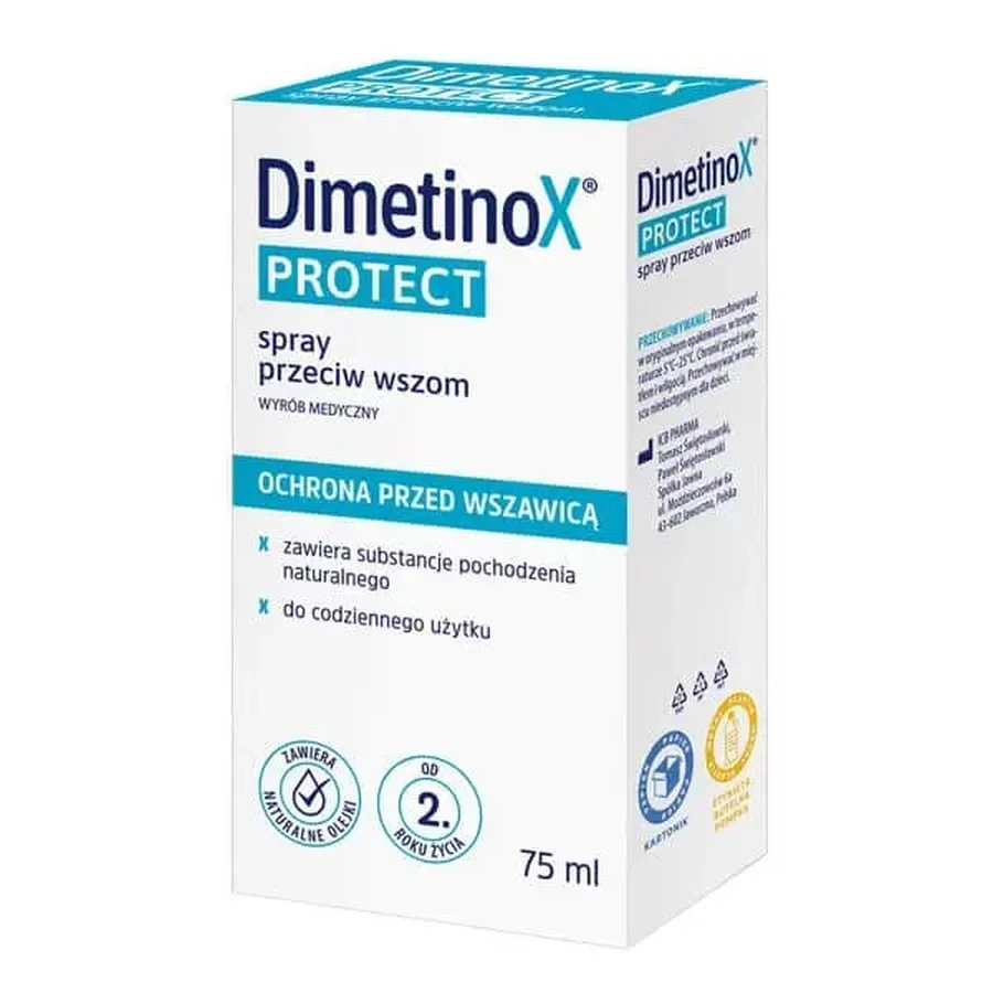 DimetinoX Protect, спрей против вшей, 75 мл: цены и характеристики