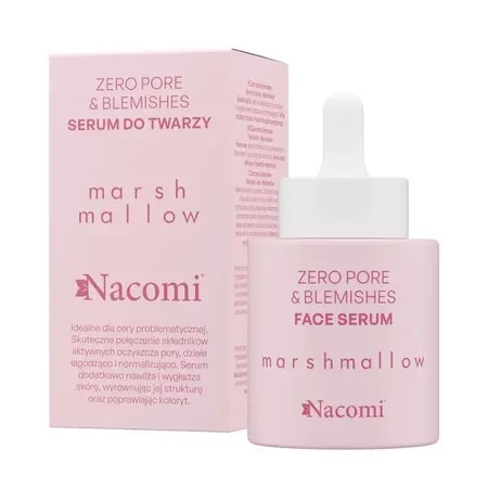 Nacomi Marshmallow, Zero pore &amp; blemishes, сироватка для обличчя, 30 мл: ціни та характеристики