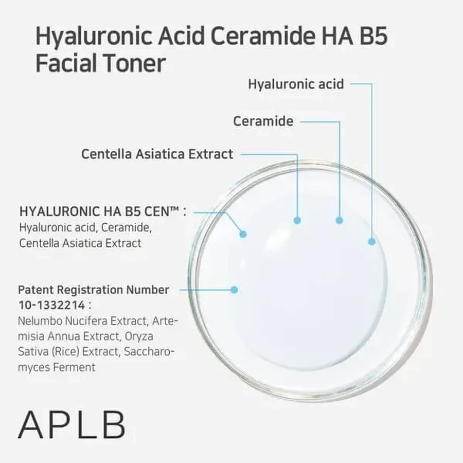 APLB Hyaluronic Acid Ceramide HA B5 Facial Toner, зволожуючий тонік для обличчя з гіалуроновою кислотою та церамідами, 160 мл: ціни та характеристики