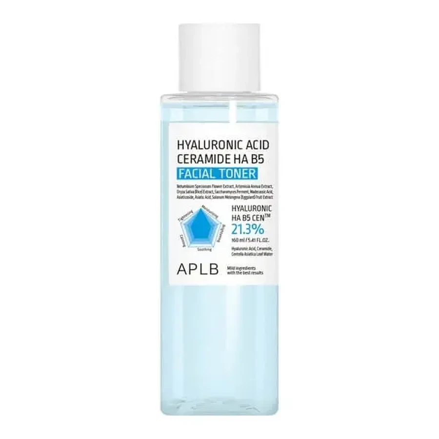 APLB Hyaluronic Acid Ceramide HA B5 Facial Toner, зволожуючий тонік для обличчя з гіалуроновою кислотою та церамідами, 160 мл: ціни та характеристики