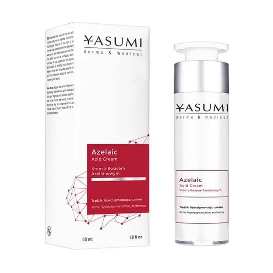 Yasumi Azelaic Acid, крем для лица с азелаиновой кислотой, 50 мл: цены и характеристики