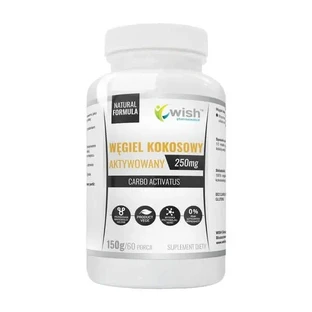 Wish Активированный кокосовый уголь, 250 мг, порошок, 150 г