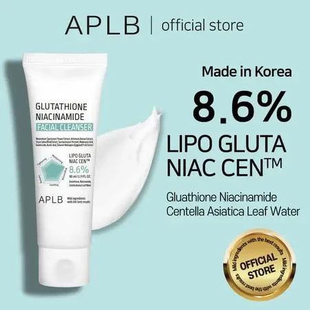 APLB Glutathione Niacinamide Facial Cleanser, очищувальний гель для вмивання обличчя з глутатіоном та ніацинамідом, 80 мл: ціни та характеристики