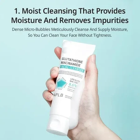 APLB Glutathione Niacinamide Facial Cleanser, очищувальний гель для вмивання обличчя з глутатіоном та ніацинамідом, 80 мл: ціни та характеристики