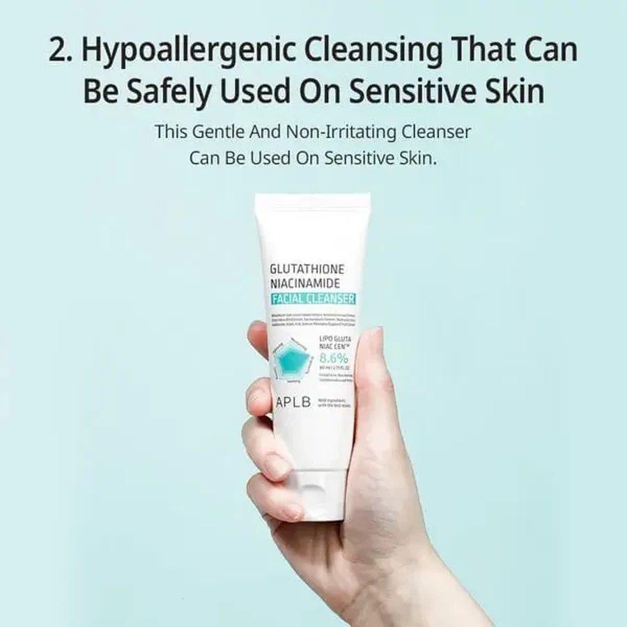 APLB Glutathione Niacinamide Facial Cleanser, очищувальний гель для вмивання обличчя з глутатіоном та ніацинамідом, 80 мл: ціни та характеристики