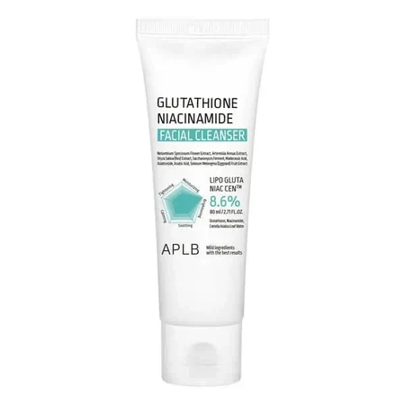 APLB Glutathione Niacinamide Facial Cleanser, очищувальний гель для вмивання обличчя з глутатіоном та ніацинамідом, 80 мл: ціни та характеристики