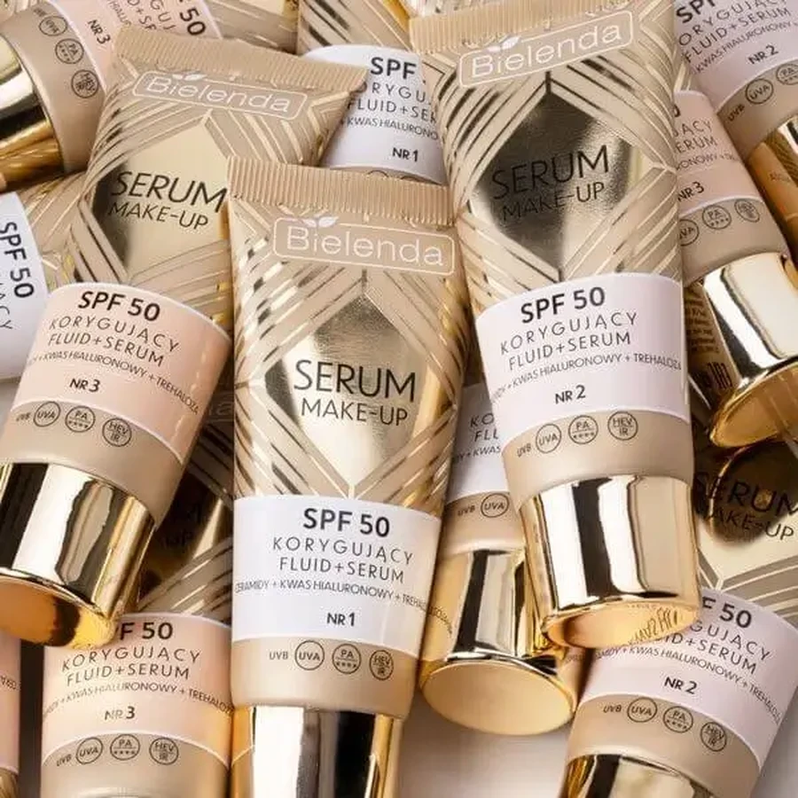Bielenda Serum Make-up, корректирующий флюид + сыворотка SPF50 для любого типа кожи, № 3, 30 г: цены и характеристики