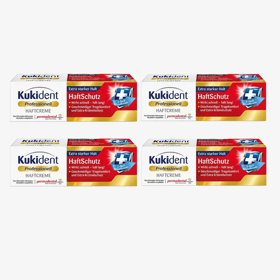 Kukident Professional Клей-крем с защитой от прилипания, 4 × 40 г: цены и характеристики