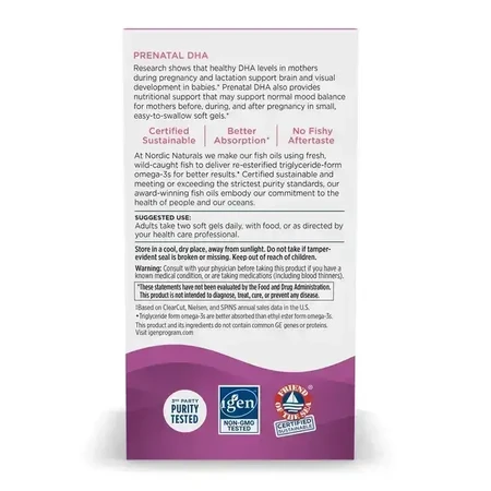 Nordic Naturals Prenatal DHA, капсули, 90 шт.: ціни та характеристики