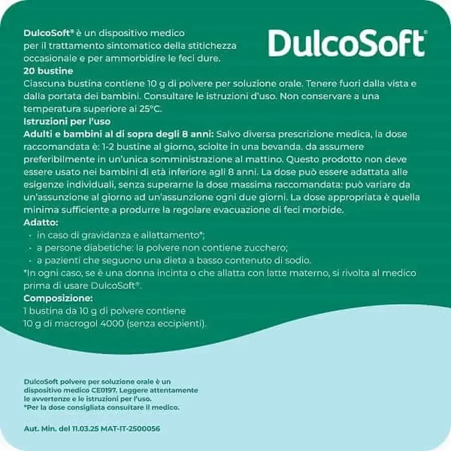 Dulcosoft — порошок для приготовления раствора для перорального применения, 2 × 20 пакетиков: цены и характеристики