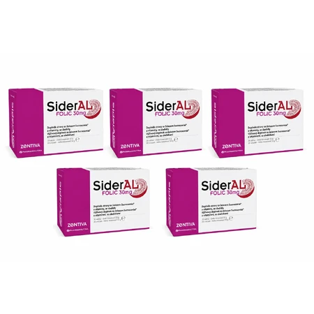 SiderAL Folic 30 мг, 5×20 таблеток, Zentiva: цены и характеристики