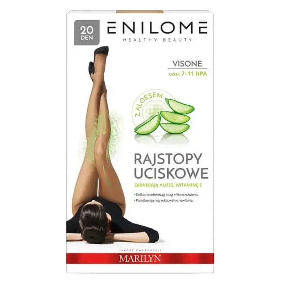 Enilome Healthy Beauty Aloe, компрессионные колготки, полуматовые, цвет Visone, размер M, 20 DEN: цены и характеристики