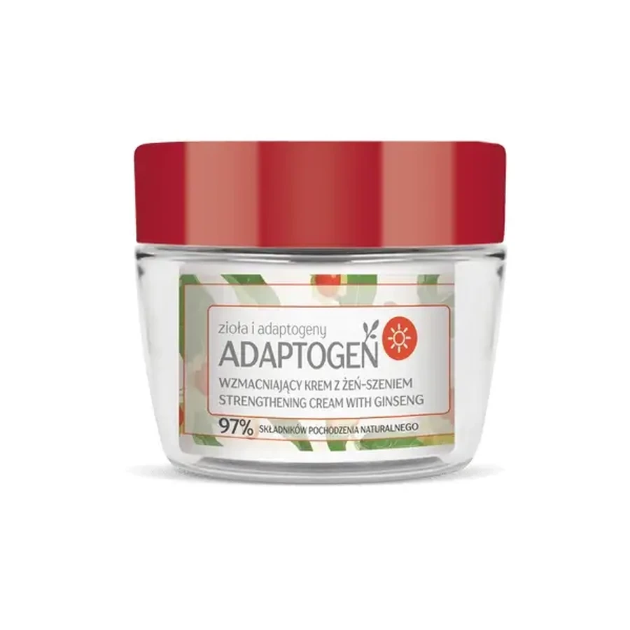 Flos-Lek Adaptogen, укрепляющий дневной крем с женьшенем, заправка, 50 мл: цены и характеристики