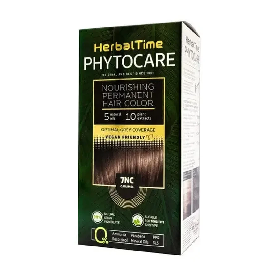 Herbal Time Phytocare, краска для волос 7NC, карамель, 130 мл: цены и характеристики