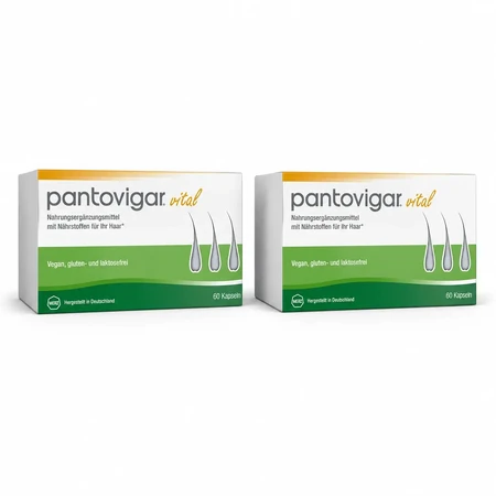 Pantovigar Vital для волос — питательные капсулы, 2 х 60 капсул: цены и характеристики