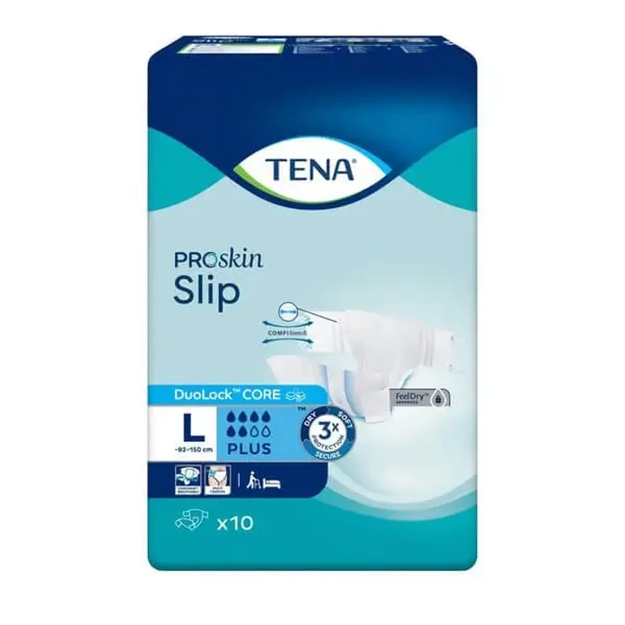 TENA Slip ProSkin Plus, подгузники-трусики, размер L, 10 шт.: цены и характеристики