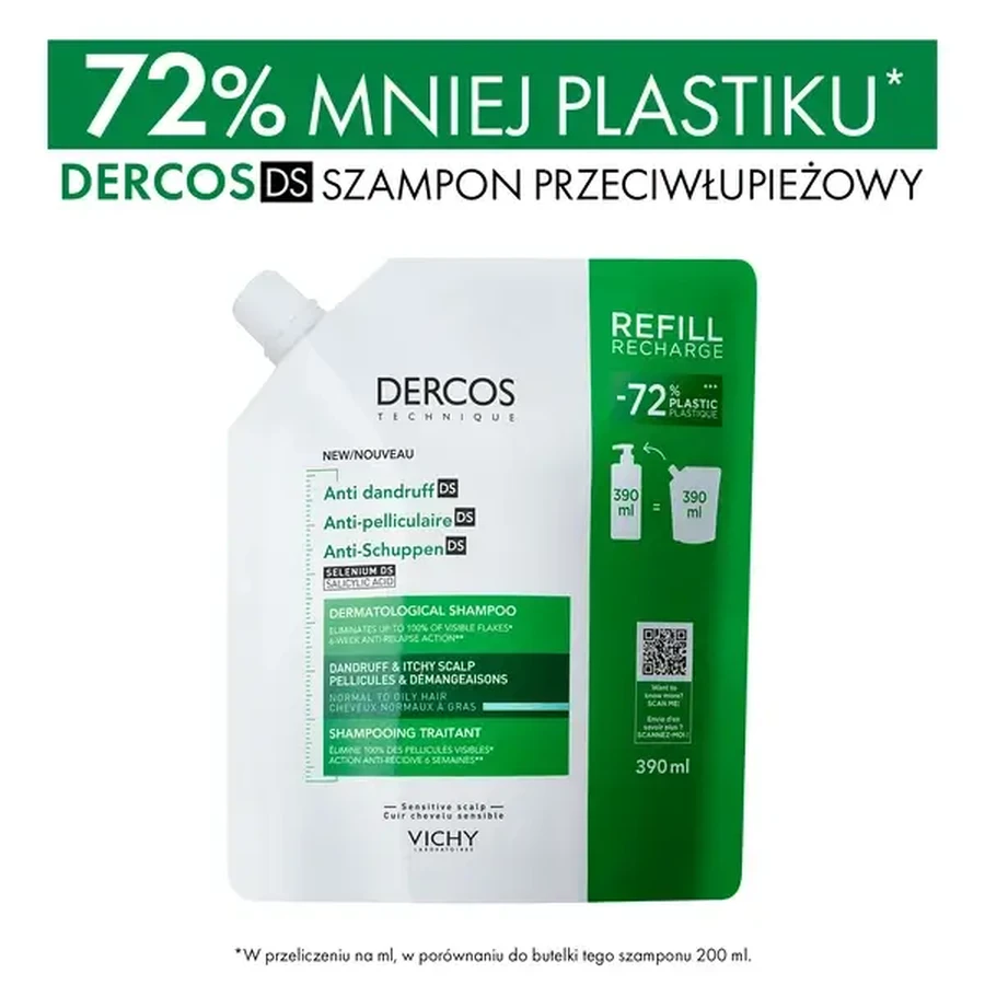 Набор Vichy Dercos DS, шампунь против перхоти, для нормальных и жирных волос, 390 мл + дополнительная упаковка, 390 мл: цены и характеристики