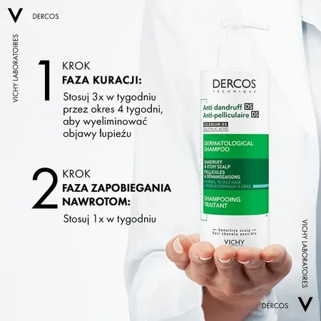 Набор Vichy Dercos DS, шампунь против перхоти, для нормальных и жирных волос, 390 мл + дополнительная упаковка, 390 мл: цены и характеристики