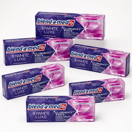 Зубна паста Blend-a-med 3D White Luxe, Glamorous White, 6×75 мл: ціни та характеристики