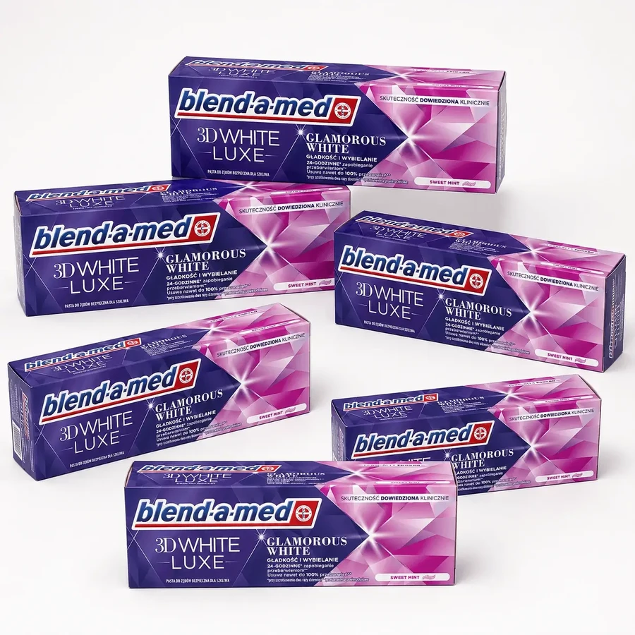 Зубна паста Blend-a-med 3D White Luxe, Glamorous White, 6×75 мл: ціни та характеристики