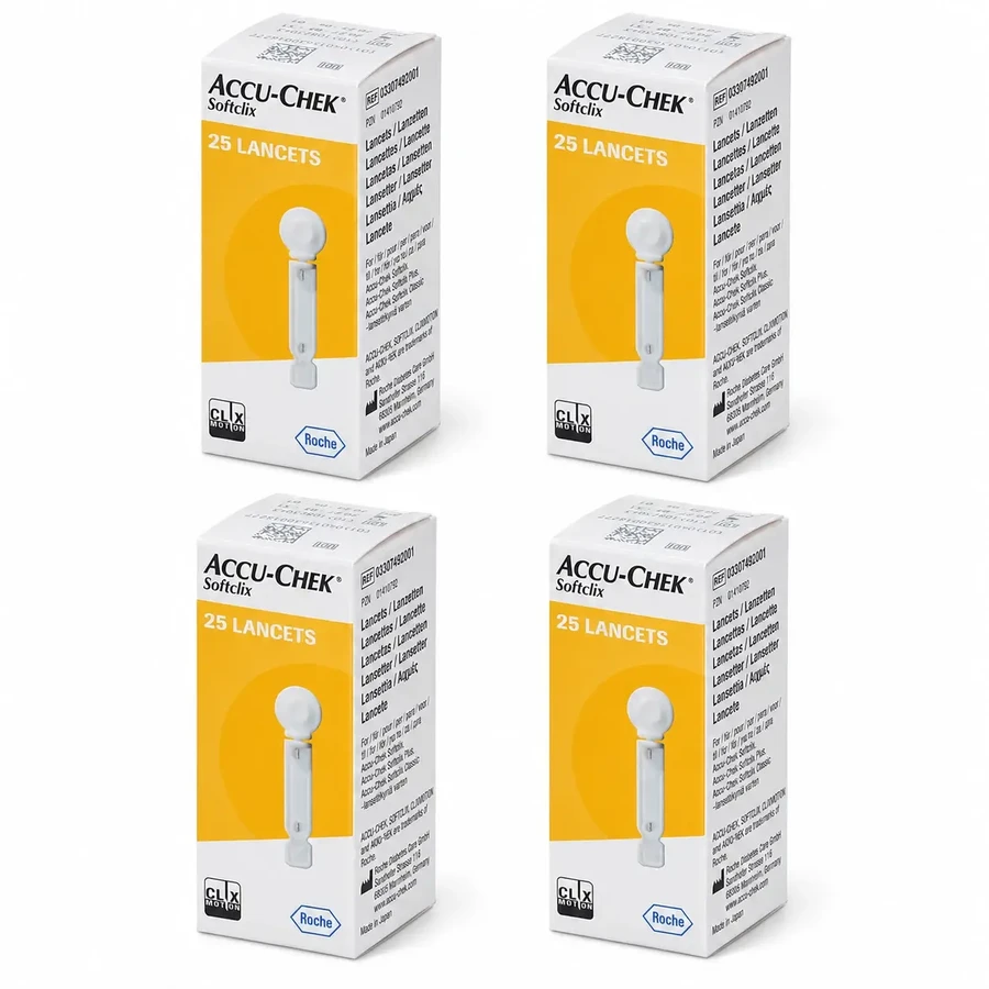 Стерильные иглы Softclix Accu Chek, 4x25 шт., Roche: цены и характеристики