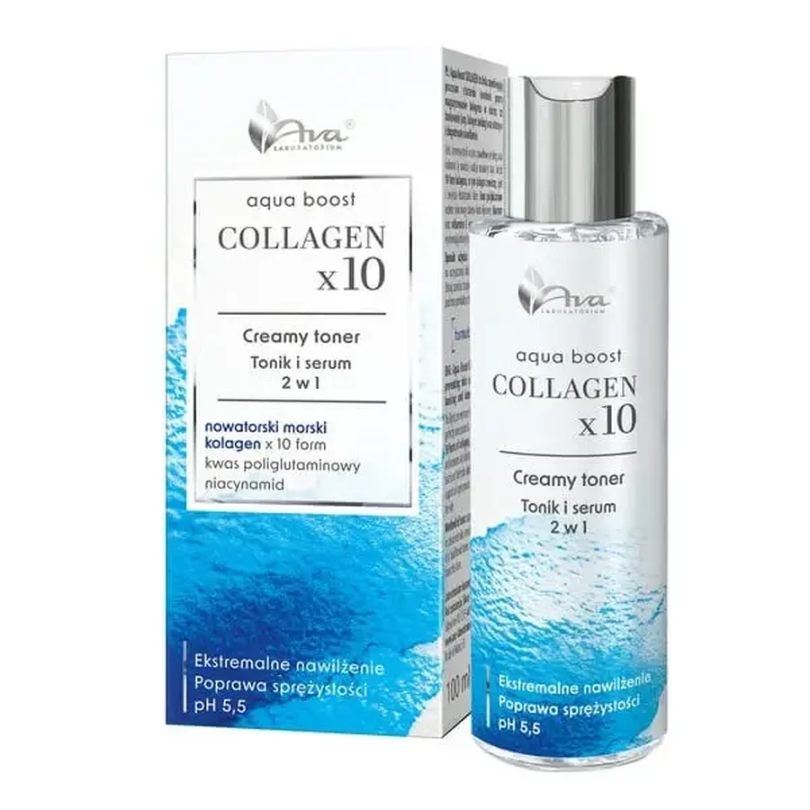 Ava Aqua Boost Collagen Creamy, тоник и сыворотка 2 в 1, 100 мл: цены и характеристики