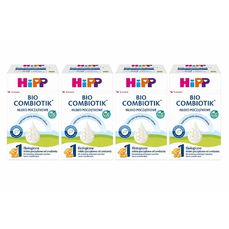 HiPP 1 Bio Combiotik, органічне молочне суміш для немовлят, від народження, 4 × 550 г: ціни та характеристики