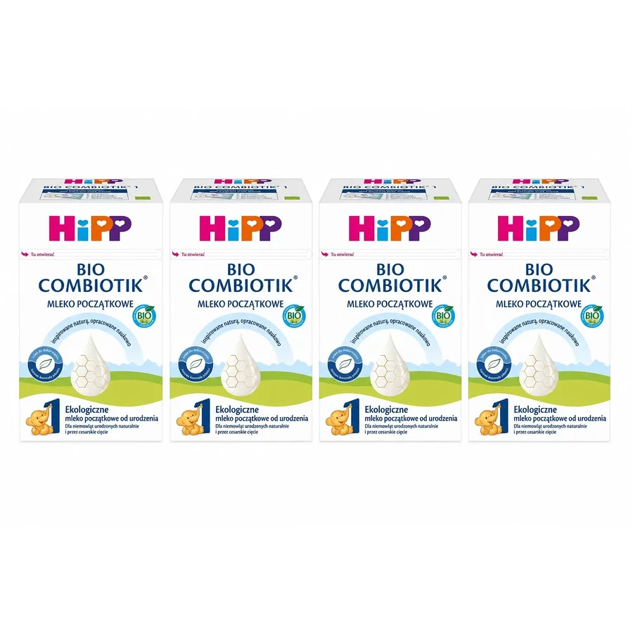 HiPP 1 Bio Combiotik, органічне молочне суміш для немовлят, від народження, 4 × 550 г: ціни та характеристики