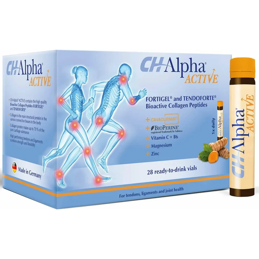 CH Alpha Active — формула «Коллаген 4 в 1», 2×28 питьевых ампул, Gelita Health: цены и характеристики