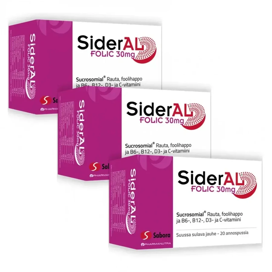 SiderAL Folic 30 мг, 3×20 таблеток, Zentiva: цены и характеристики