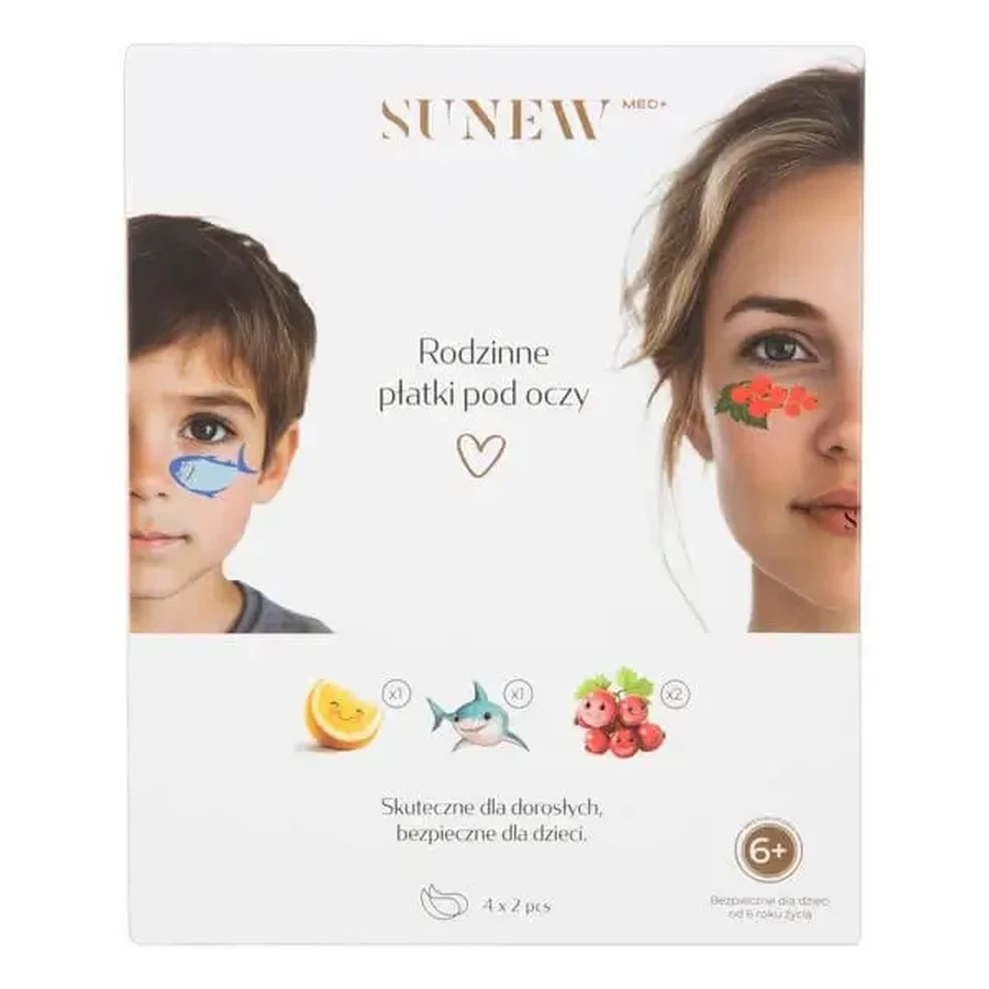 Sunew Med+, семейные патчи под глаза, 4 упаковки по 2 шт.: цены и характеристики