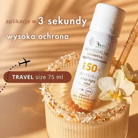 AVA Invisible Ultra-light Mist, захисний спрей, SPF50+, 75 мл: ціни та характеристики