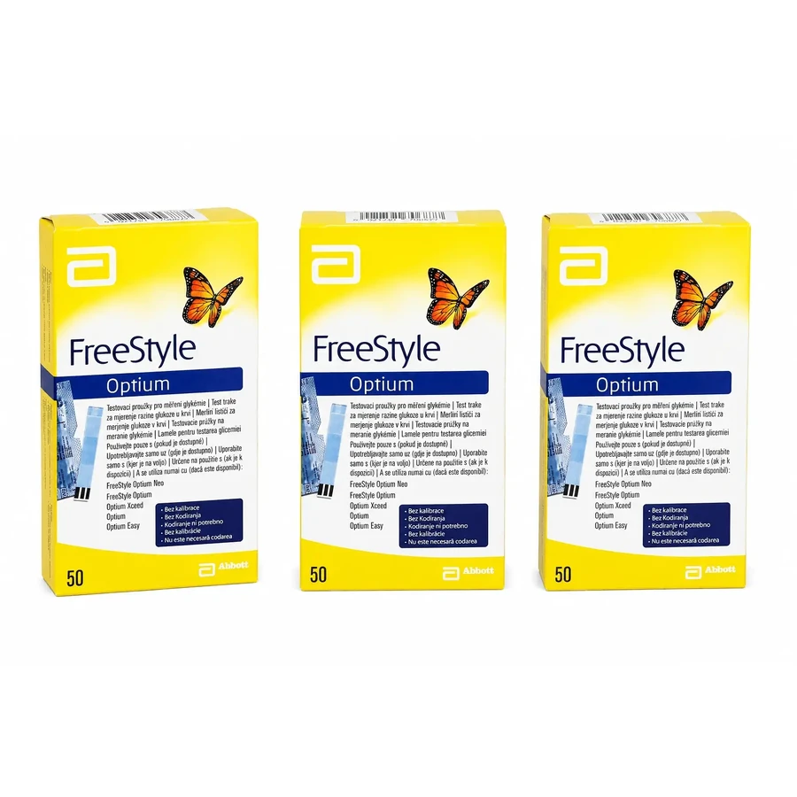Abbott FreeStyle Optium Benzi, тест-смужки, 3x50 шт.: ціни та характеристики