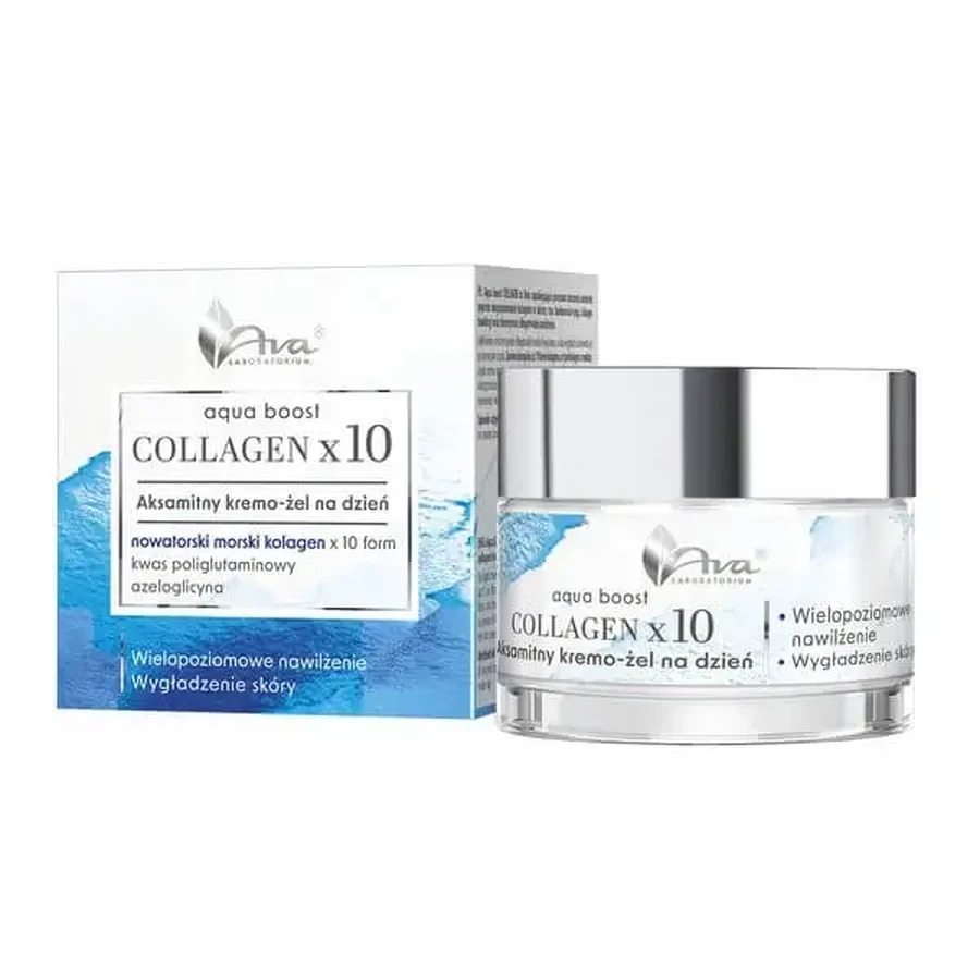 AVA Aqua Boost Collagen, бархатистый крем-гель для лица на день, 50 мл: цены и характеристики